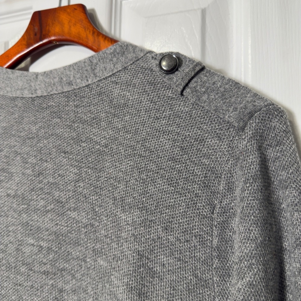 Talbots Open Front Long Cardigan Sweater 2X Gray Cashmere Blend NWT - Picture 8 of 9